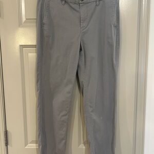 Women’s jcrew dark gray chinos.  Size 10